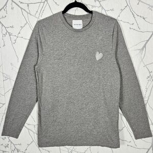 Inimigo Gray 100% Organic Cotton Long Sleeve Crewneck T-Shirt